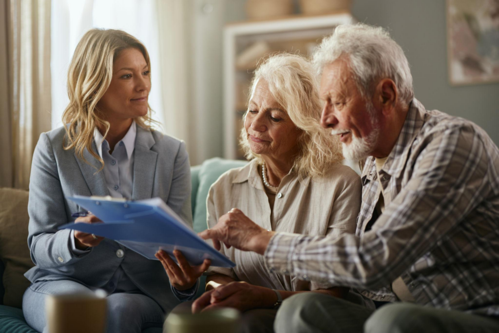 Estate planning attorney consulting with a couple in Annapolis Maryland