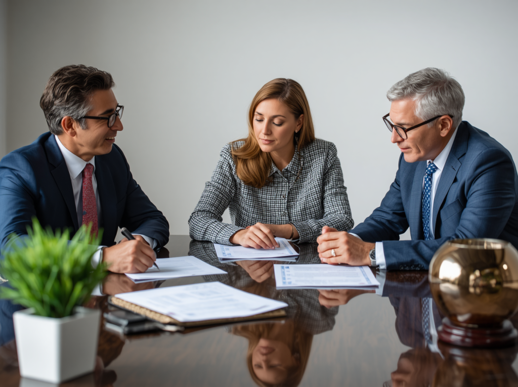Estate planning consultation with attorney and couple in Baltimore Maryland