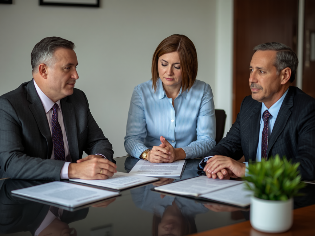 Estate planning attorney consulting with clients in Davidsonville MD