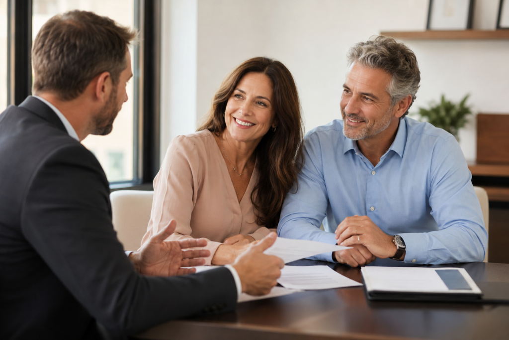 Estate planning consultation with a lawyer and family in Laurel, Maryland